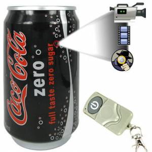 Skrytá kamera s odposlechem v imitaci plechovky Coca-Cola